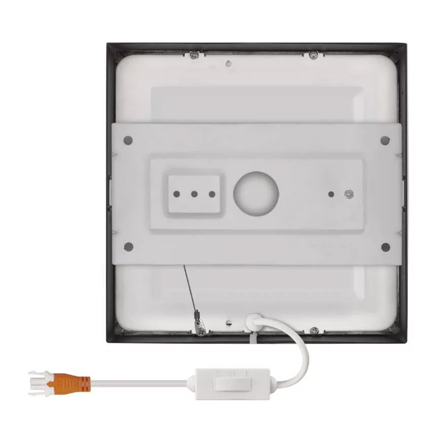 LED Kattovalo NEXXO LED/12,5W/230V 3000/3500/4000K 17x17 cm musta