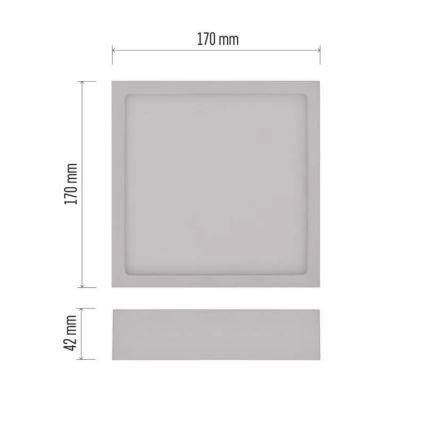 LED Kattovalo NEXXO LED/12,5W/230V 3000/3500/4000K 17x17 cm valkoinen