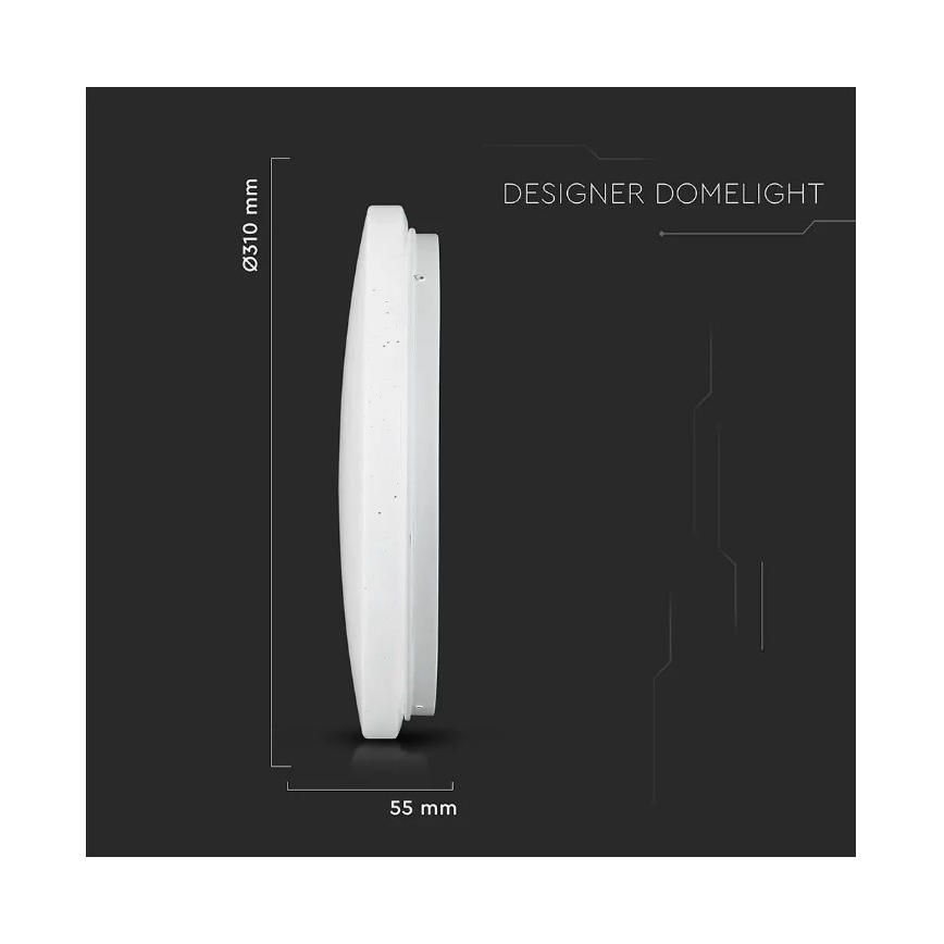 LED Kattovalo LED/18W/230V d. 31 cm 3000/4000/6400K