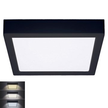LED Kattovalo LED/24W/230V 3000/4000/6000K musta neliö