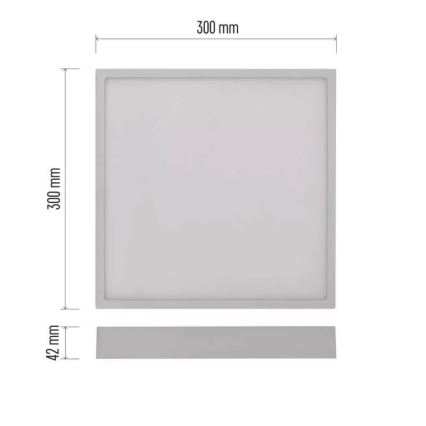 LED Kattovalo NEXXO LED/28,5W/230V 3000/3500/4000K 30x30 cm valkoinen