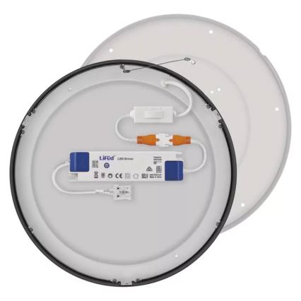 LED Kattovalo NEXXO LED/28,5W/230V 3000/3500/4000K d. 30 cm musta