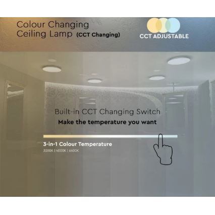 LED Kattovalo LED/36W/230V d. 50 cm 3000/4000/6400K
