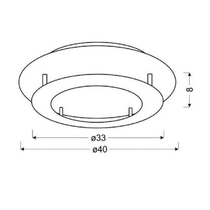 LED-kattovalo MERLE LED/18W/230V
