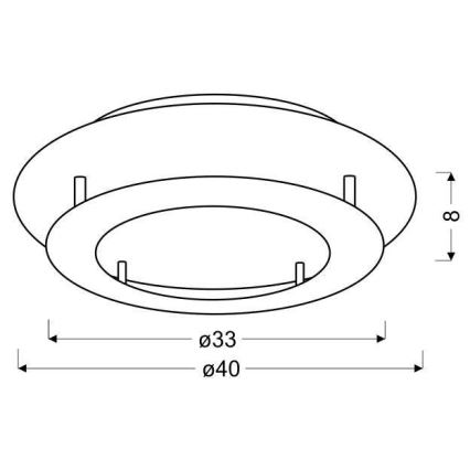 LED-kattovalo MERLE LED/18W/230V