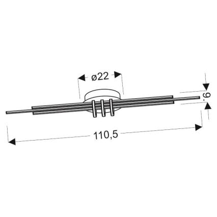 LED-kattovalo NAKSOS LED/40W/230V