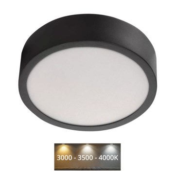 LED Kattovalo NEXXO LED/12,5W/230V 3000/3500/4000K d. 17 cm musta