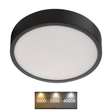 LED Kattovalo NEXXO LED/21W/230V 3000/3500/4000K d. 22,5 cm musta