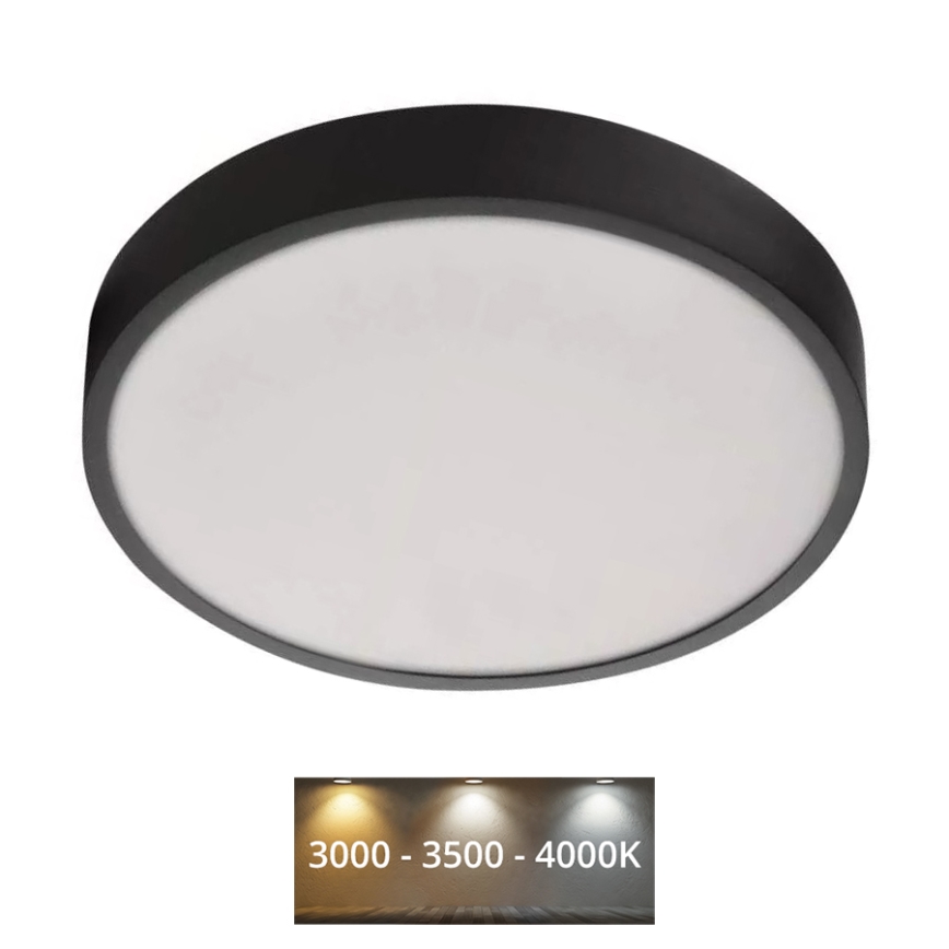 LED Kattovalo NEXXO LED/28,5W/230V 3000/3500/4000K d. 30 cm musta