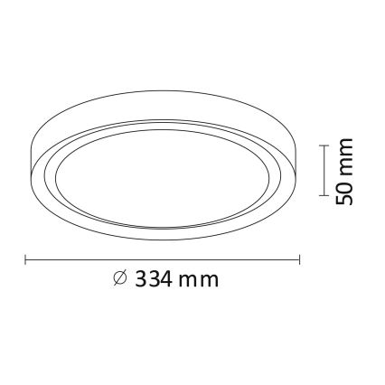 LED-kattovalo PERSE LED/15W/230V musta