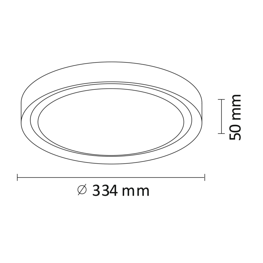LED-kattovalo PERSE LED/15W/230V musta