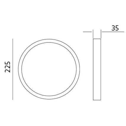 LED Kattovalo SIGARO CIRCLE LED/24W/230V 4000K IP40