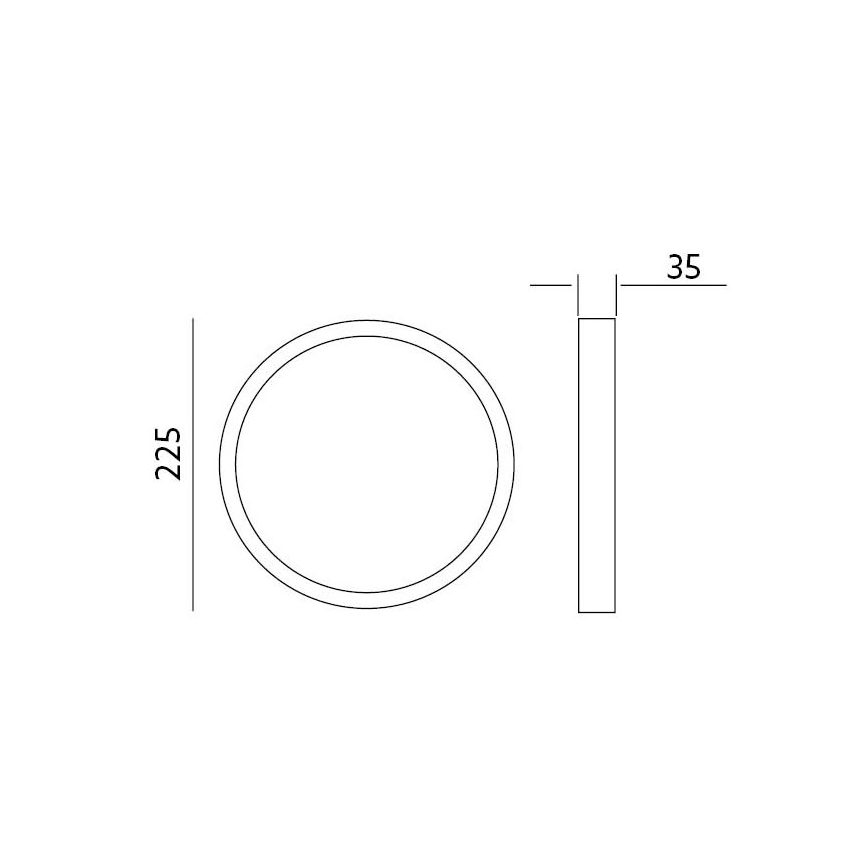 LED Kattovalo SIGARO CIRCLE LED/24W/230V 4000K IP40