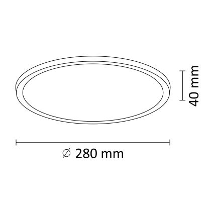 LED-kattovalo WOODY LED/15W/230V d. 28 cm
