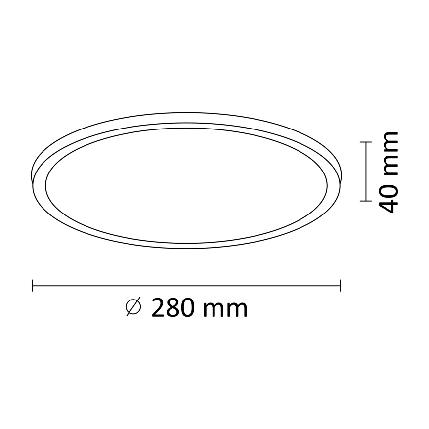 LED-kattovalo WOODY LED/15W/230V d. 28 cm
