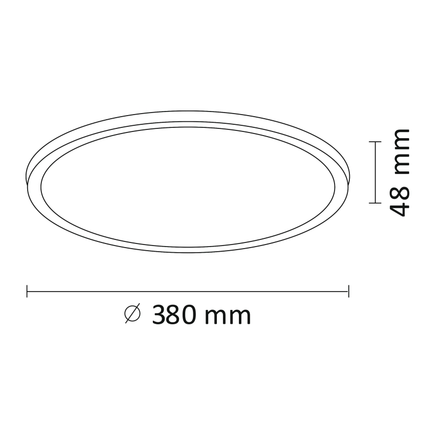 LED-kattovalo WOODY LED/24W/230V d. 38 cm
