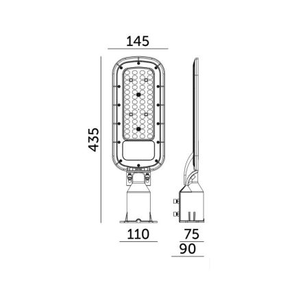 LED-katuvalaisin BRELUXO LED/50W/230V 4000K IP65