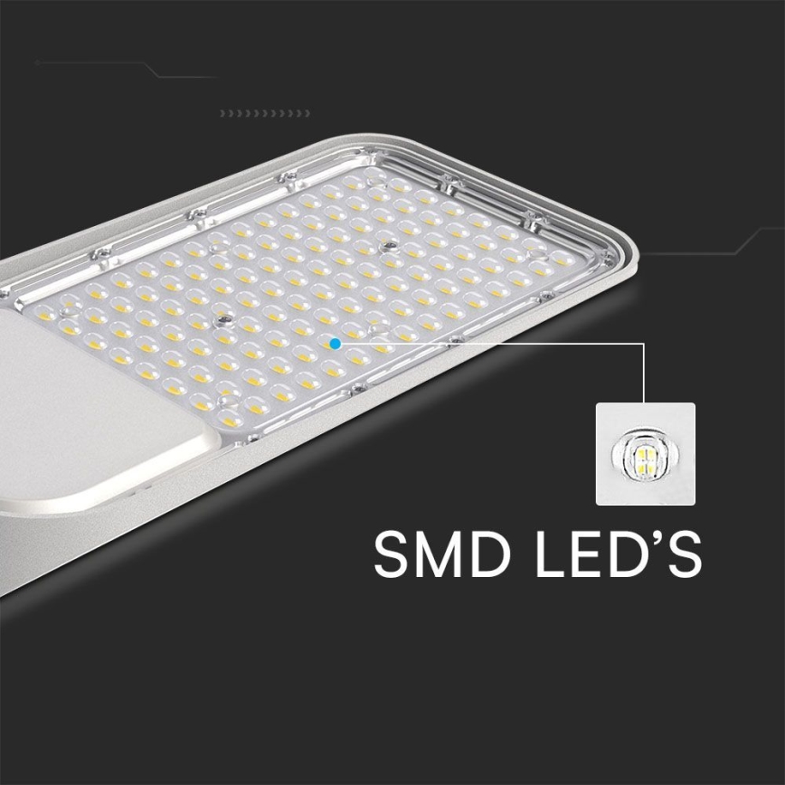 LED-katuvalaisin hämäräkytkimellä SAMSUNG CHIP LED/100W/230V 4000K IP65 harmaa
