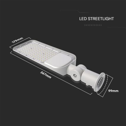 LED-katuvalaisin hämäräkytkimellä SAMSUNG CHIP LED/100W/230V 4000K IP65 harmaa