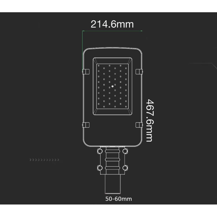 LED-katuvalaisin SAMSUNG CHIP LED/50W/230V 4000K IP65