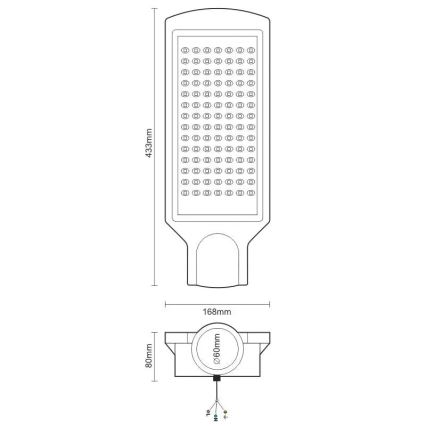 LED-katuvalo LED/100W/170-400V IP65