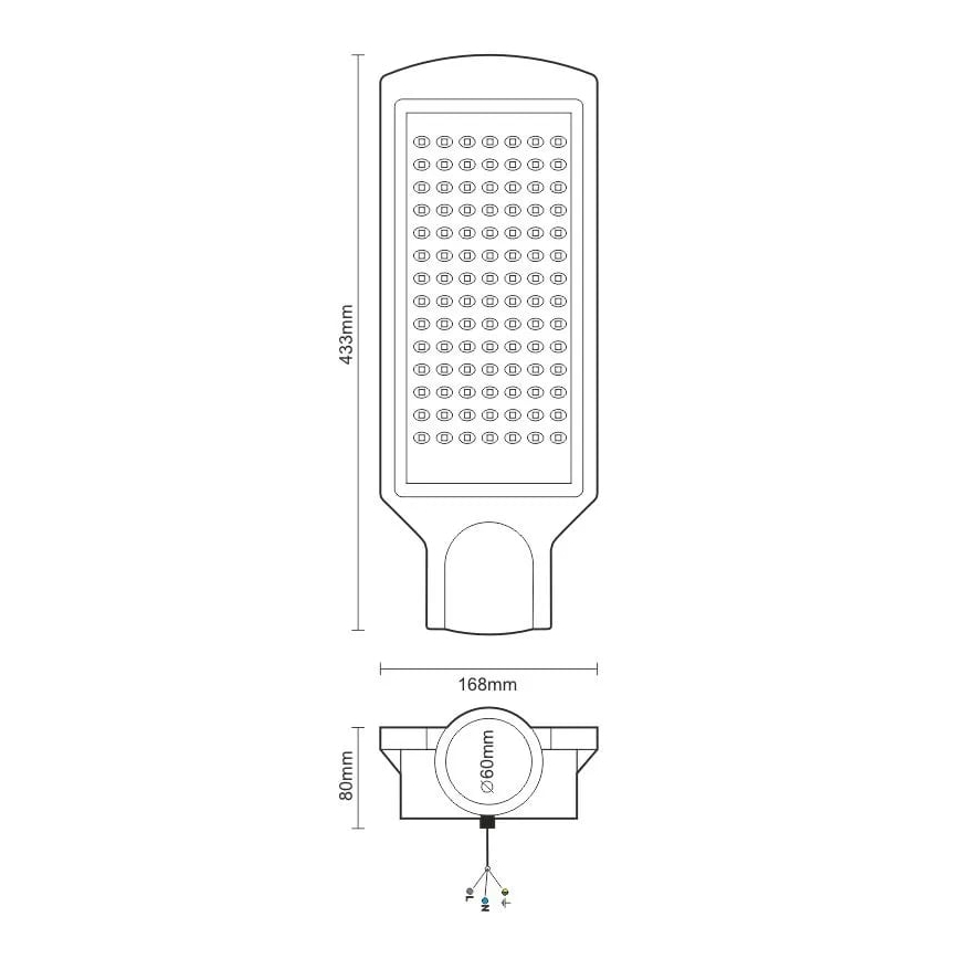 LED-katuvalo LED/100W/170-400V IP65