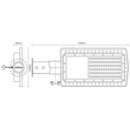 LED-katuvalo LED/30W/230V 5000K IP65