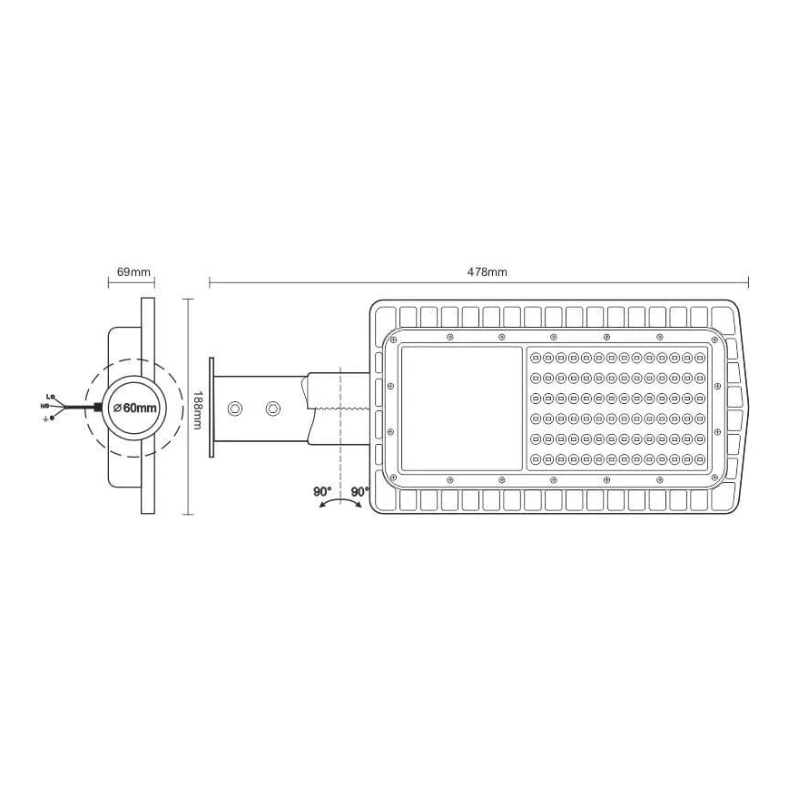 LED-katuvalo LED/30W/230V 5000K IP65
