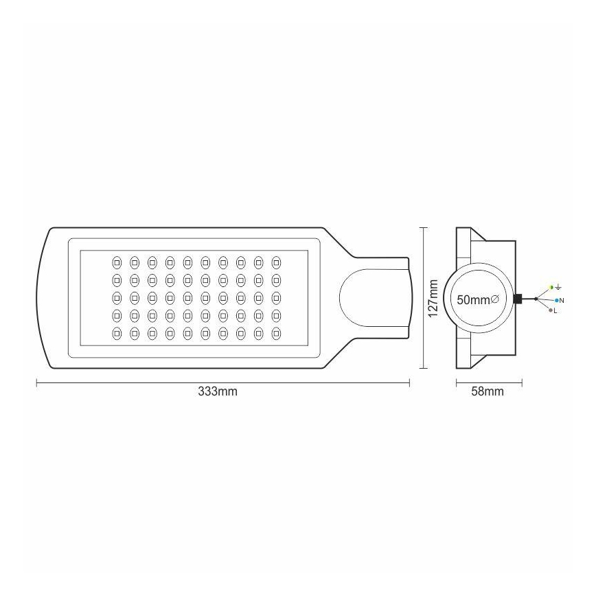 LED-katuvalo LED/50W/170-400V 4000K IP65