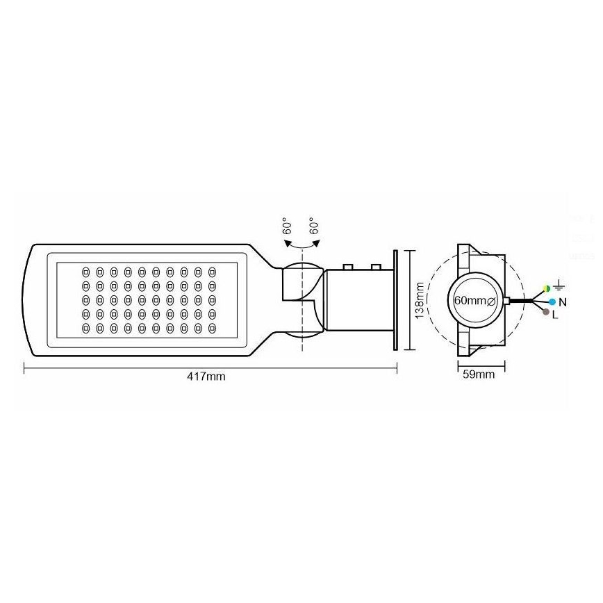 LED Katuvalo LED/50W/170-400V IP65