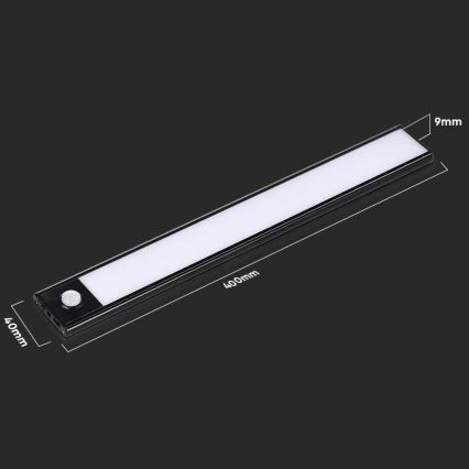 LED Keittiökaapinalusvalo anturilla LED/2W/5V 3000K