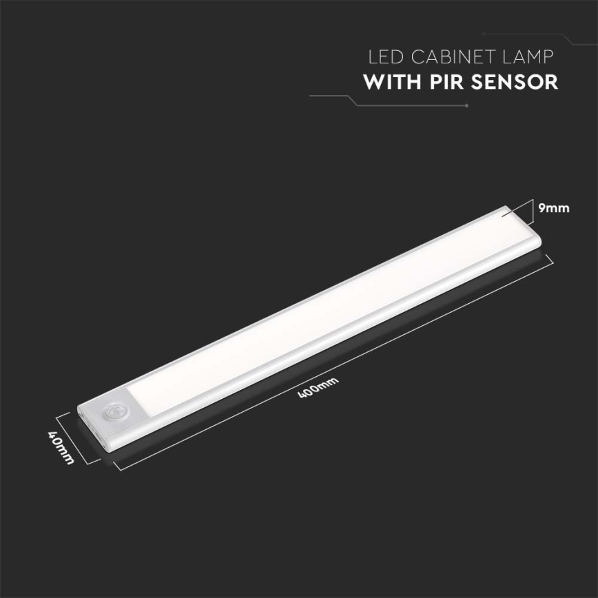 LED Keittiökaapinalusvalo anturilla LED/2W/5V 3000K