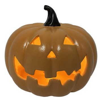 LED Keraaminen kurpitsa HALLOWEEN LED/3xLR44/lämpimänvalkoinen