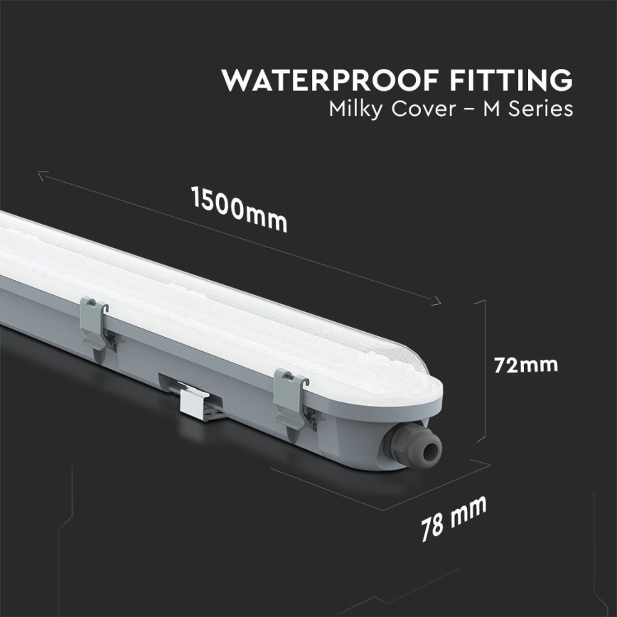 LED Kestävä loistelamppu M-SARJA LED/48W/230V 4000K 150cm IP65