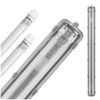 LED Kestävä loistelamppu T8 2xG13/18W/230V 6500K IP65