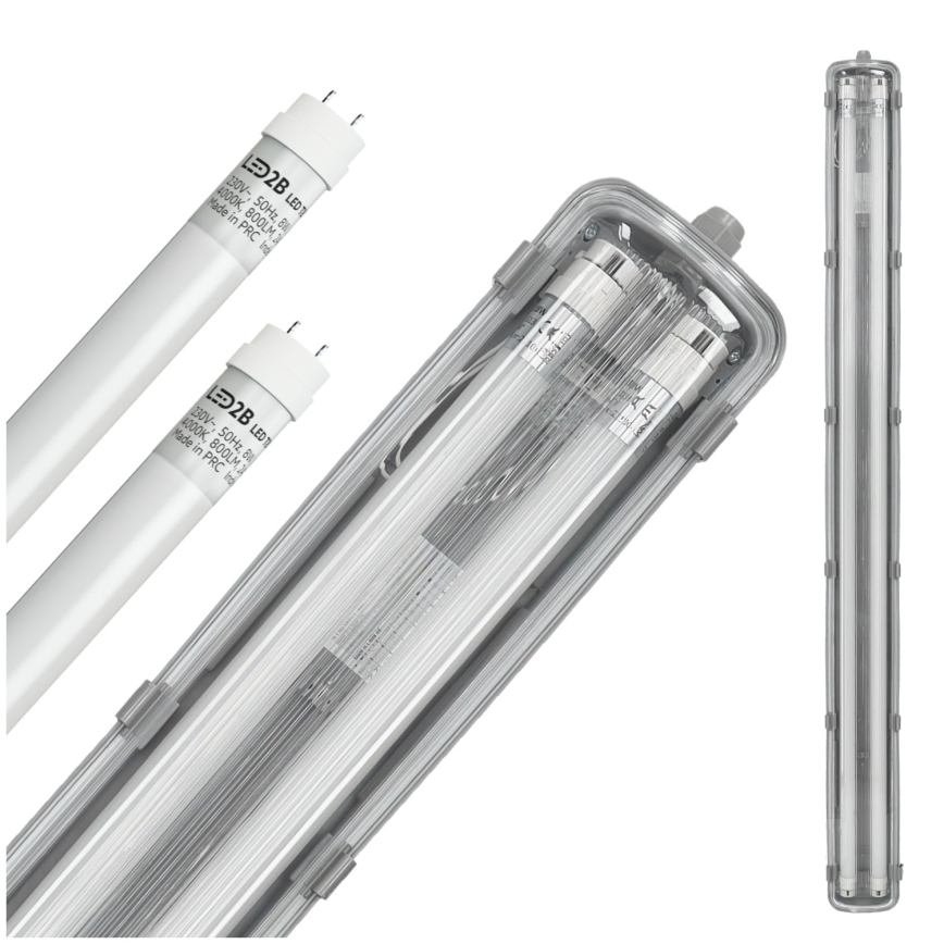 LED Kestävä loistelamppu T8 2xG13/18W/230V 6500K IP65