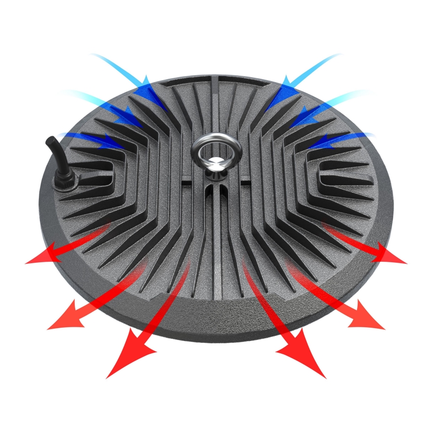 LED Kestävä tekninen valo HIGHBAY LED/100W/230V 4500K IP65 harmaa