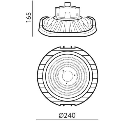 LED Himmennettävä kestävä valo NINA HIGHBAY LED/100W/230V 4000K IP65