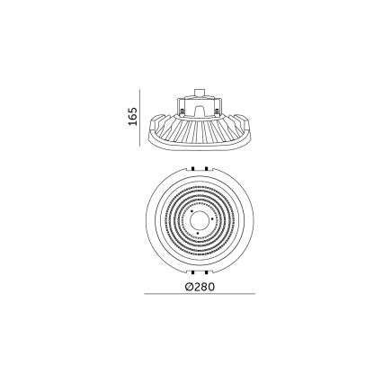 LED Himmennettävä kestävä valo  NINA HIGHBAY LED/110W/230V 4000K IP65