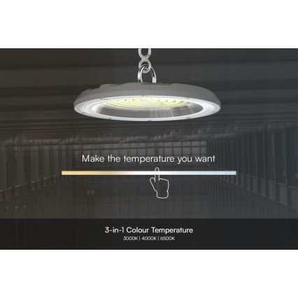 LED Kestävä valo High Bay LED/100W/230V 3000/4000/6500K IP65 ø 23,5 cm