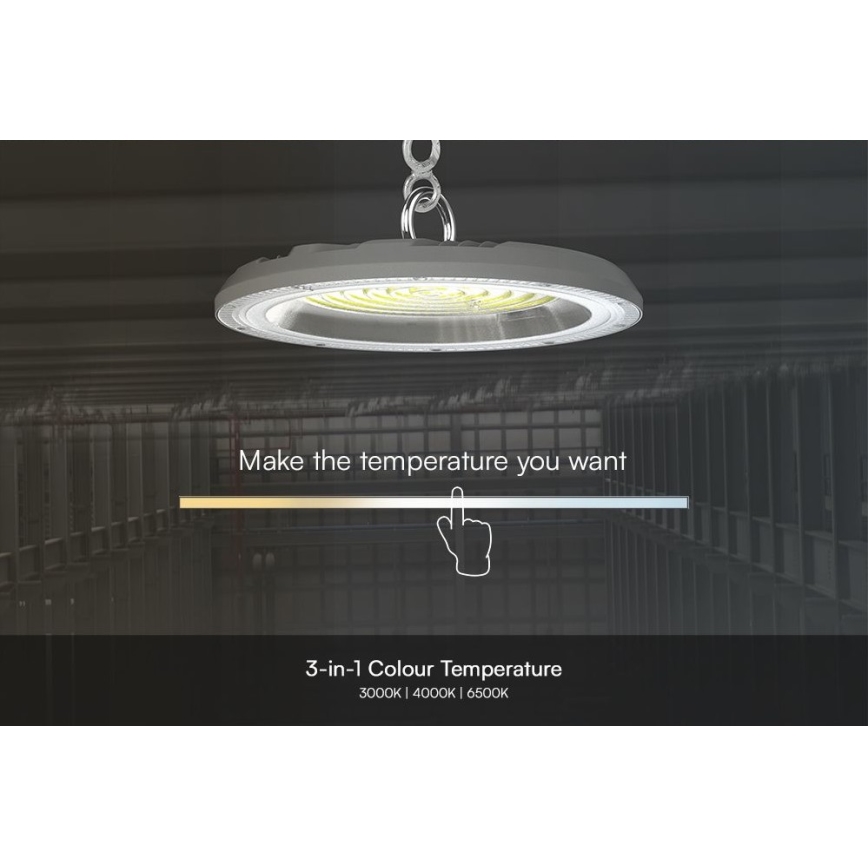 LED Kestävä valo High Bay LED/100W/230V 3000/4000/6500K IP65 ø 23,5 cm