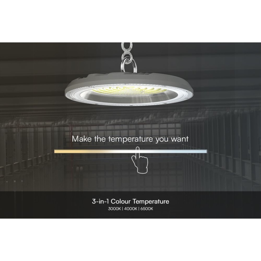 LED Kestävä valo High Bay LED/150W/230V 3000/4000/6500K IP65 ø 27,7 cm