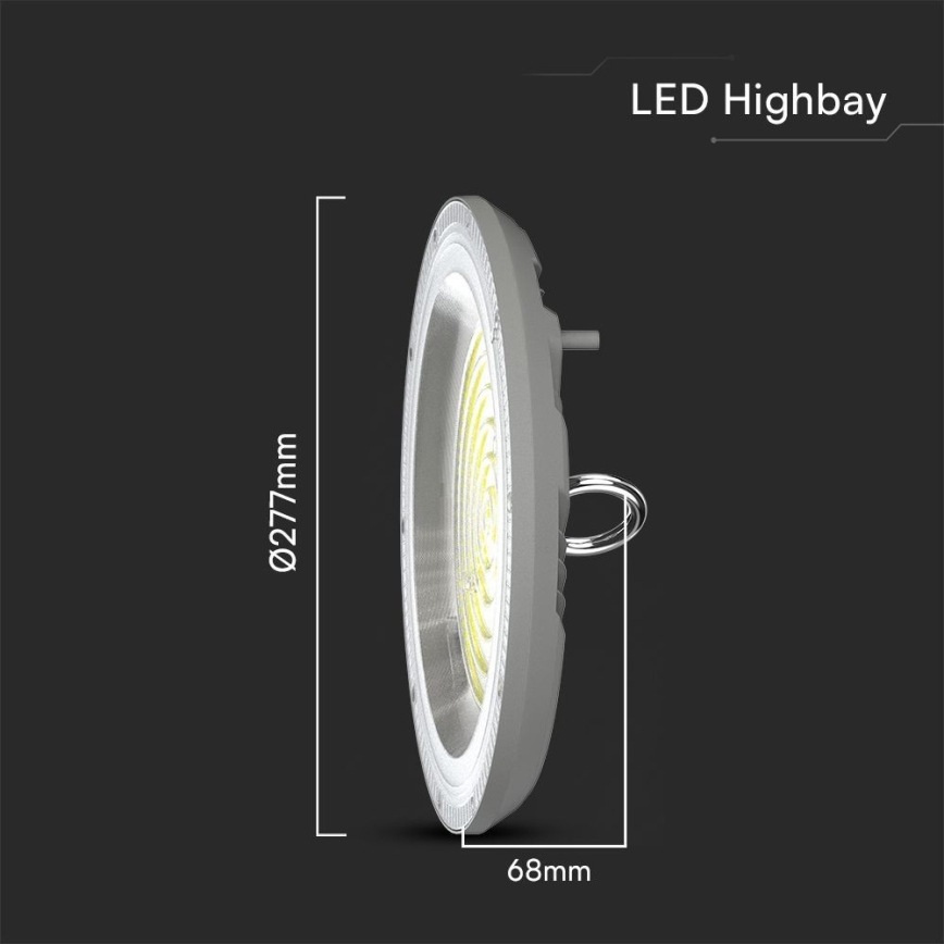 LED Kestävä valo High Bay LED/150W/230V 3000/4000/6500K IP65 ø 27,7 cm