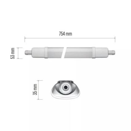 LED Kestävä valo LED/18W/230V IP65 4000K