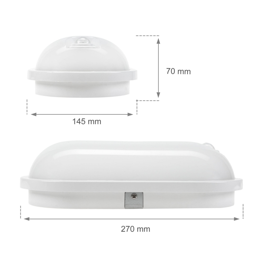 LED-kestävä valo PIR-anturilla LED / 20W / 230V IP54