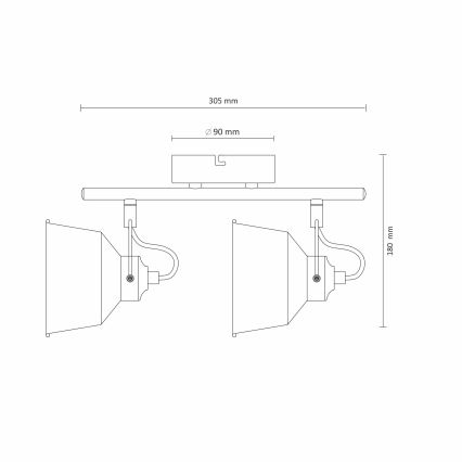 LED Kiinteä kattovalaisin 2xE14/8W/230V