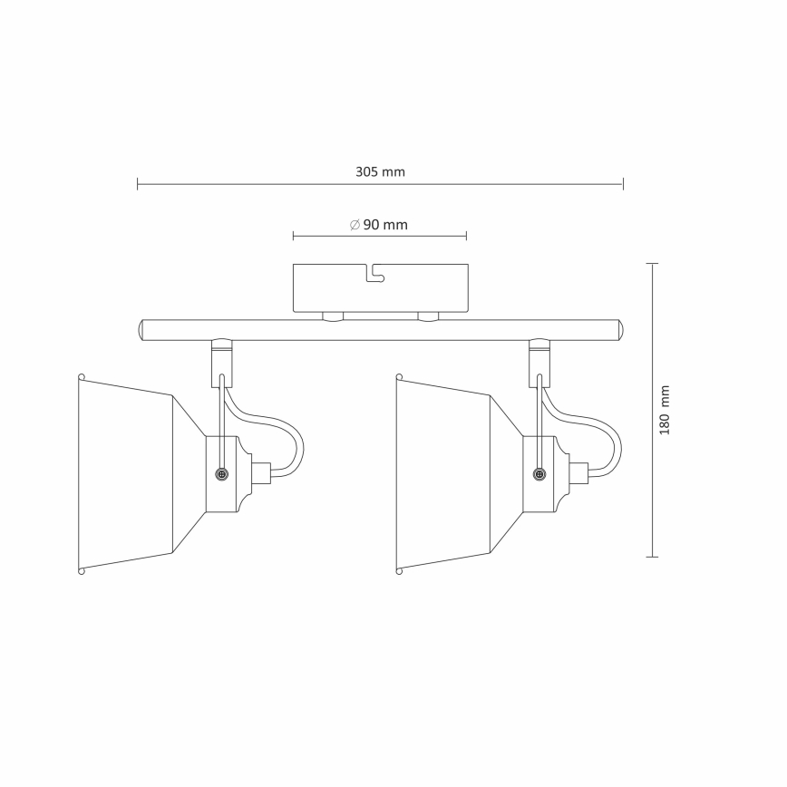 LED Kiinteä kattovalaisin 2xE14/8W/230V