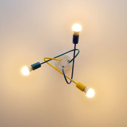 LED Kiinteä lasten kattokruunu OXFORD 3xE27/15W/230V
