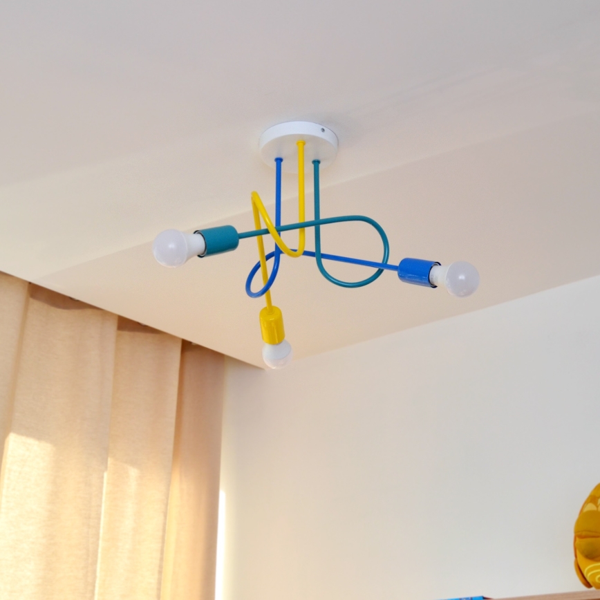LED Kiinteä lasten kattokruunu OXFORD 3xE27/15W/230V