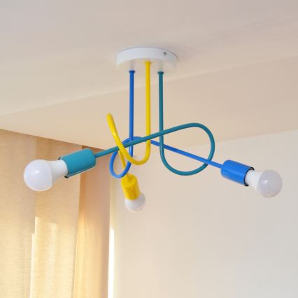 LED Kiinteä lasten kattokruunu OXFORD 3xE27/15W/230V